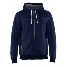 HOODED SWEATSHIRT MET RITS GEVOERD MARINEBLAUW S 493325148900S
