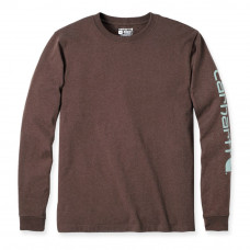 EK231B86 SLEEVE LOGO T-SHIRT L/S MOCHA HEATHER L EK231B86 SLEEVE LOGO T-SHIRT L/S MOCHA HEATHER L