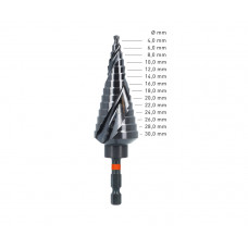 HSS IMPACT TRAPPENBOOR TIALN GECOAT, NR.2 E6,3 ø4-30