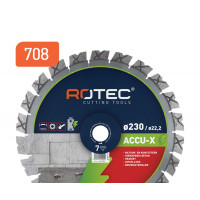 DIAMANT ZAAGBLAD 'ACCU-X' VOORACCU-MACHINES ø230X2,3Xø22,2