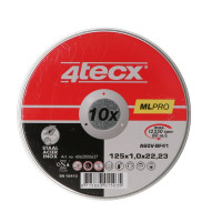 DOORSLIJPSCHIJF MEGA-LINE A60V BF41 125 X 1,0 X 22,23MM 10 STUKS 4TECX