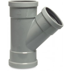 T-STUK 45° PVC-U 125 MM X 110 MM X 125 MM SN4 MANCHET GRIJS KOMO/BENOR T-STUK 45° PVC-U 125 MM X 110 MM X 125 MM SN4 MANCHET GRIJS KOMO/BENOR