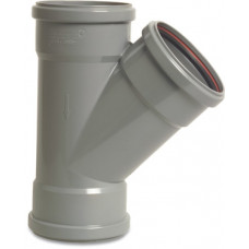 T-STUK 45° PVC-U 110 MM SN4 MANCHET GRIJS KOMO/BENOR T-STUK 45° PVC-U 110 MM SN4 MANCHET GRIJS KOMO/BENOR
