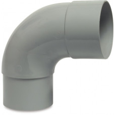 BOCHT 87&deg; PVC-U 70 MM LIJMMOF X VERJONGING GRIJS
