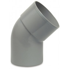 BOCHT 45&deg; PVC-U 80 MM LIJMMOF X SPIE GRIJS