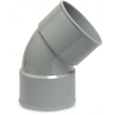 BOCHT 45&deg; PVC-U 110 MM LIJMMOF GRIJS KOMO