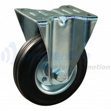 BOKWIEL 125MM SERIE 02 -- 12 ZWART VERZINKT HUIS/GAFFEL