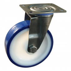 ZWENKWIEL RVS 100MM SERIE 27 -- 30 BLAUW TPU RVS GAFFEL/HUIS