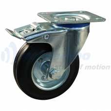 ZWENKWIEL GEREMD 125MM SERIE 02 -- 12 ZWART VERZINKT HUIS/GAFFEL