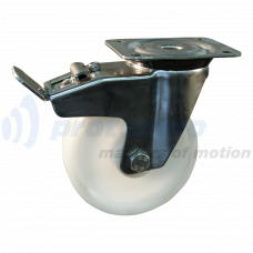 ZWENKWIEL GEREMD 100MM SERIE 34 -- 31 NYLON WIT RVS HUIS/GAFFEL