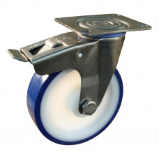 ZWENKWIEL GEREMD RVS 100MM SERIE 27 -- 30 BLAUW TPU RVS GAFFEL/HUIS