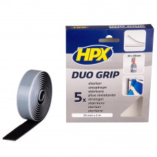 DUO GRIP KLIKBAND - ZWART 25MM X 2M