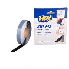 ZIP FIX KLITTENBAND (HAAK) - ZWART 20MM X 5M