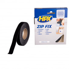 ZIP FIX KLITTENBAND (LUS) - ZWART 20MM X 5M