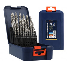 SPIRAALBORENSET '104 - STEP-X', DIN 338, 25-DLG ø1-13 ABS